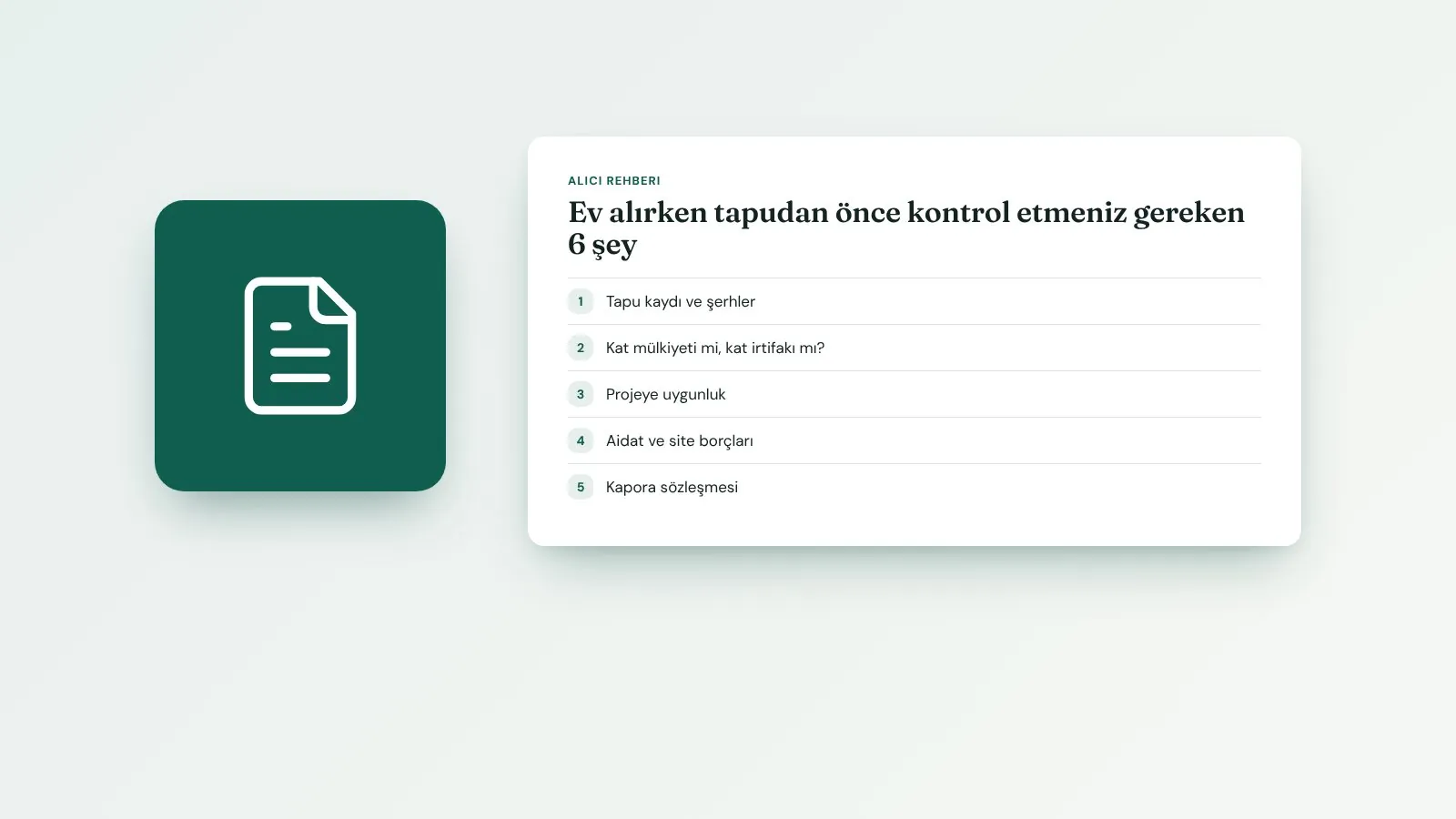 Ev alırken tapudan önce kontrol etmeniz gereken 6 şey