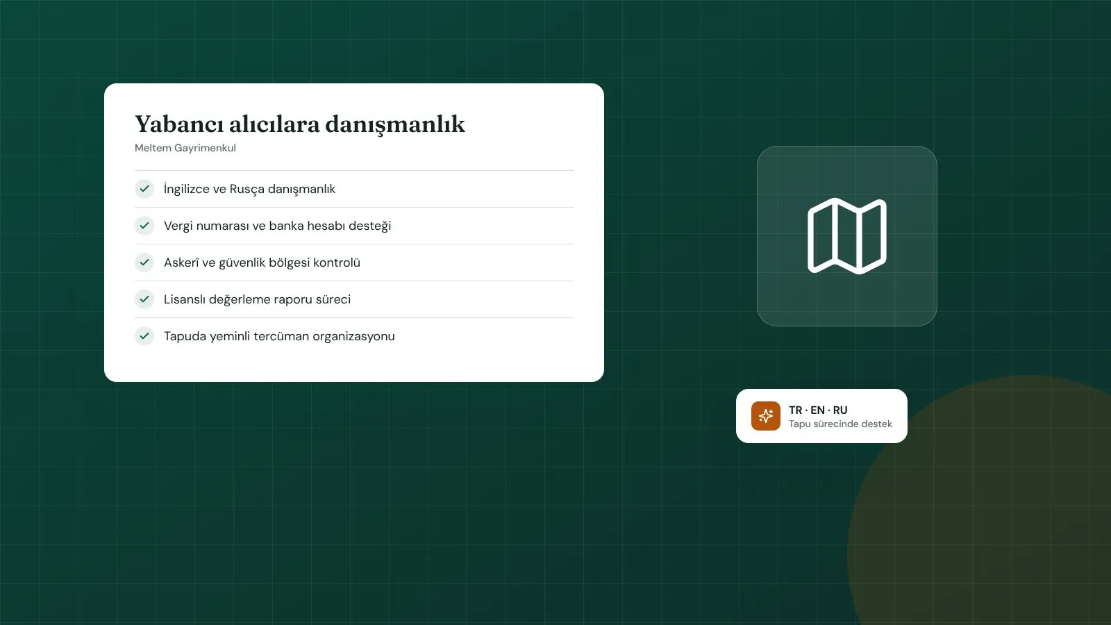 Yabancı alıcılara danışmanlık
