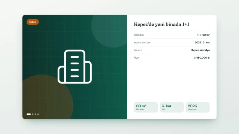 Kepez'de yeni binada 1+1