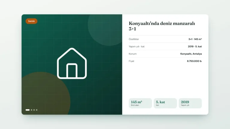 Konyaaltı'nda deniz manzaralı 3+1