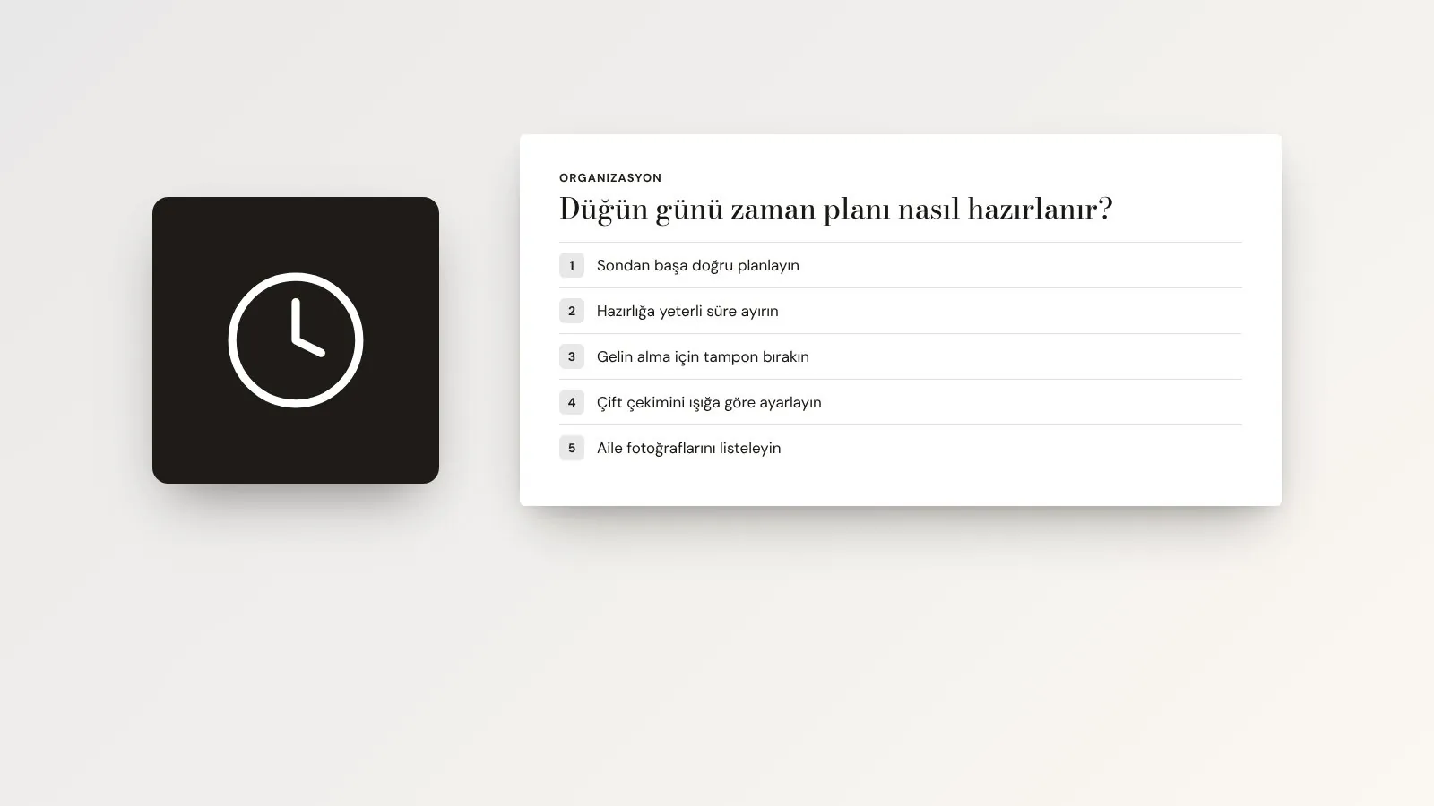 Düğün günü zaman planı nasıl hazırlanır?