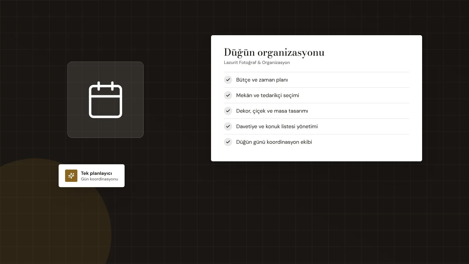 Düğün organizasyonu