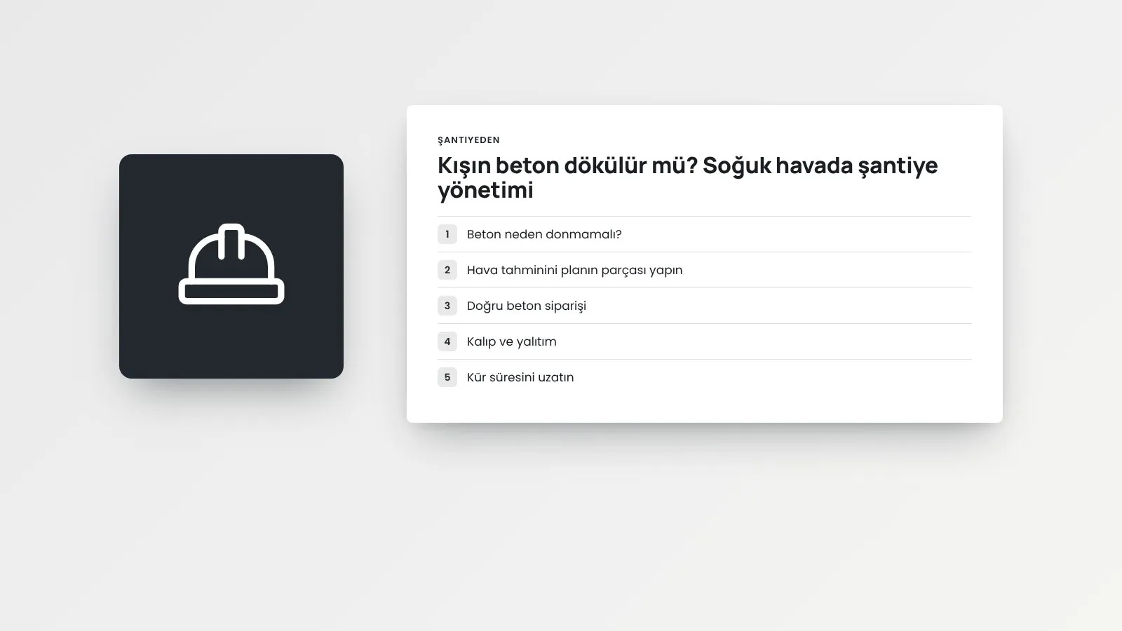Kışın beton dökülür mü? Soğuk havada şantiye yönetimi