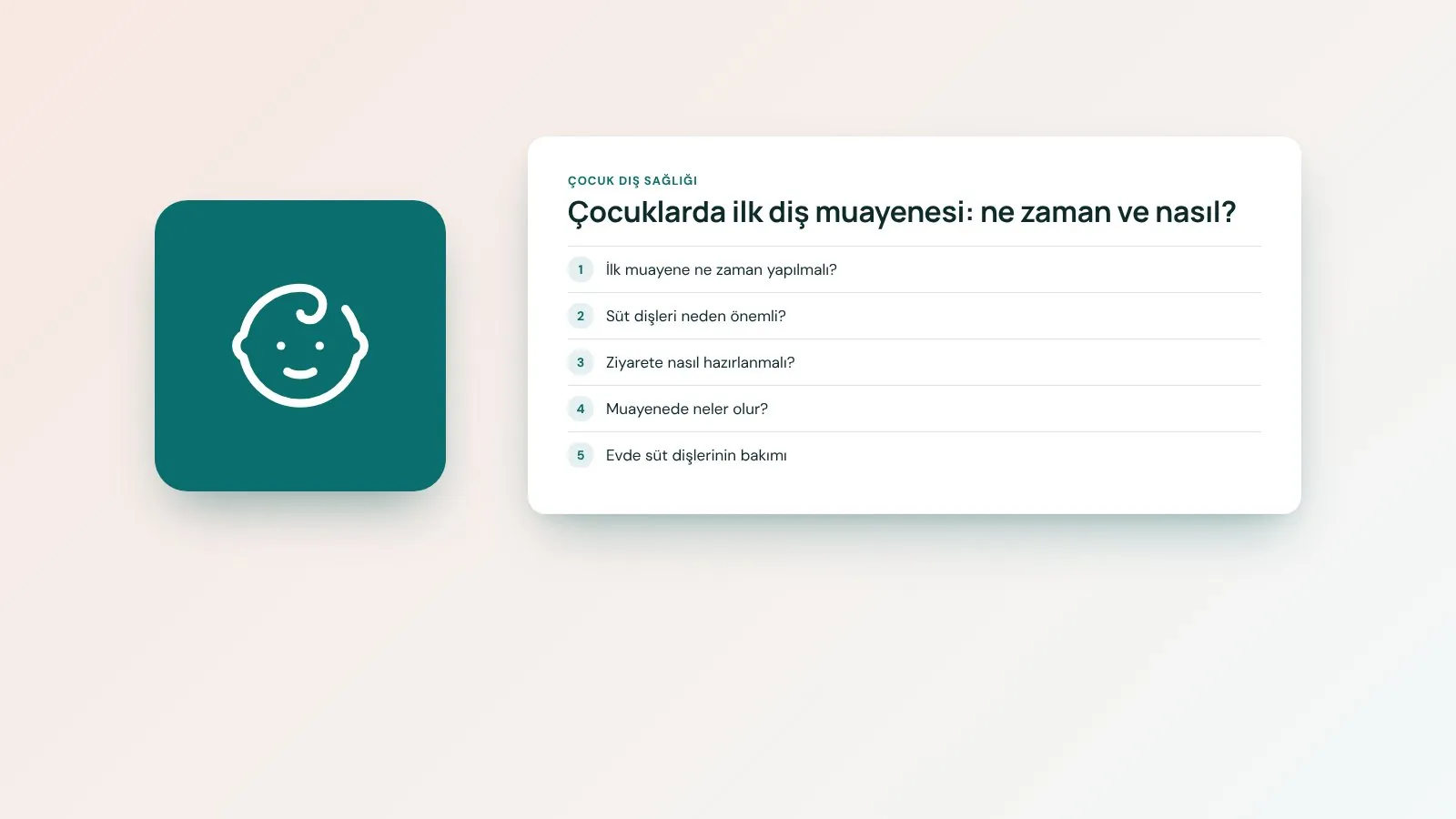 Çocuklarda ilk diş muayenesi: ne zaman ve nasıl?