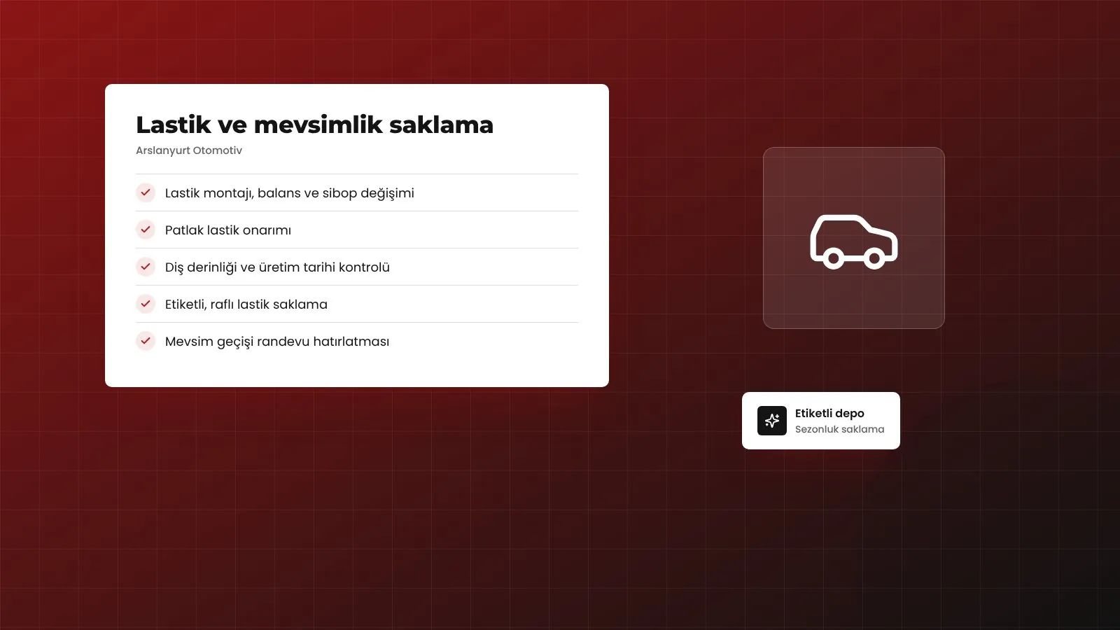 Lastik ve mevsimlik saklama