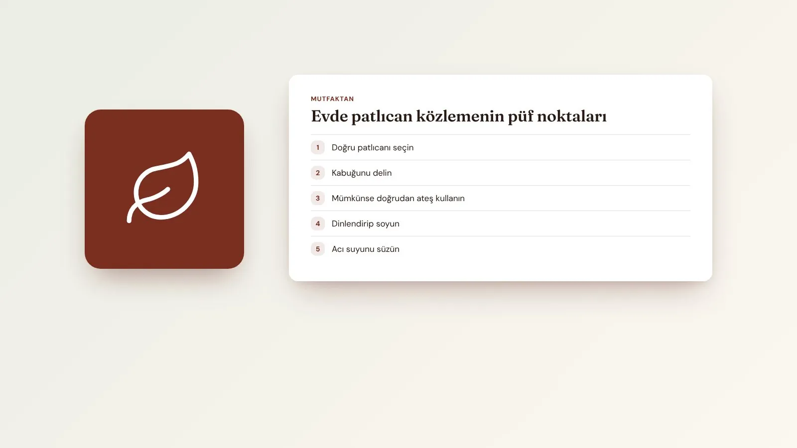 Evde patlıcan közlemenin püf noktaları
