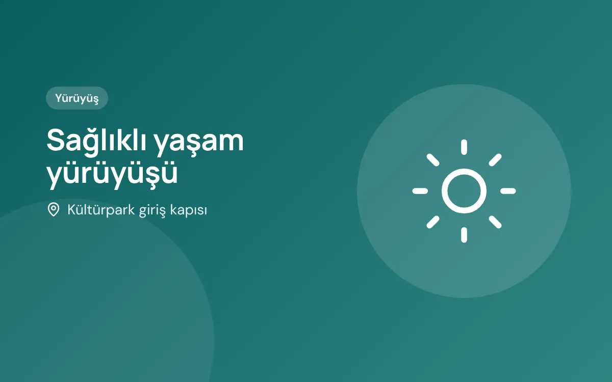 Sağlıklı yaşam yürüyüşü