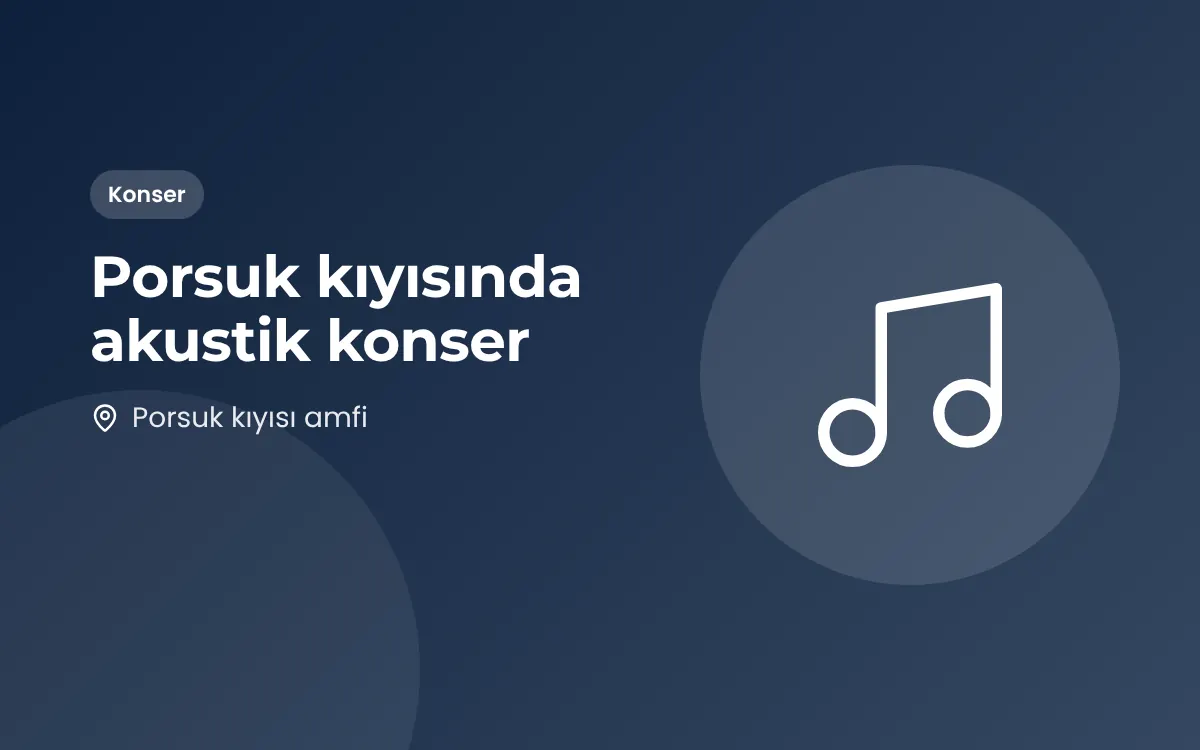 Porsuk kıyısında akustik konser