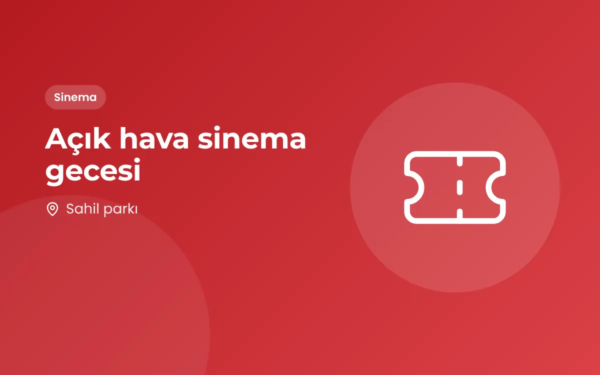 Açık hava sinema gecesi