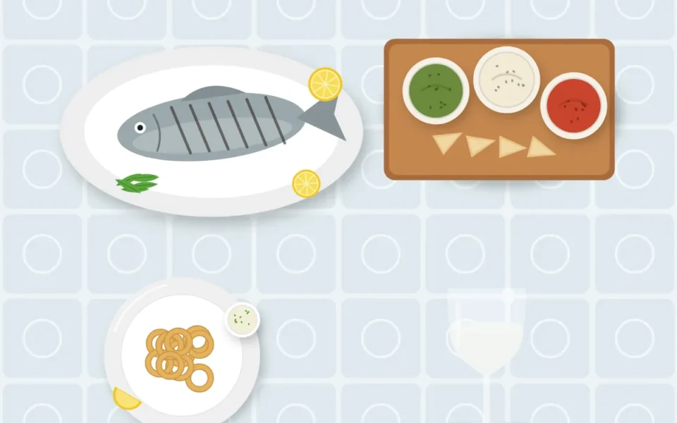 Balık, meze ve rakı sofrası