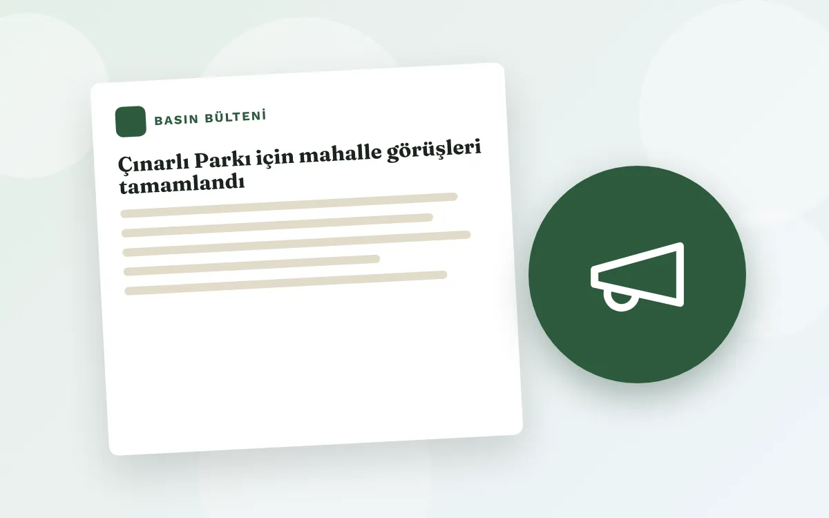 Çınarlı Parkı için mahalle görüşleri tamamlandı